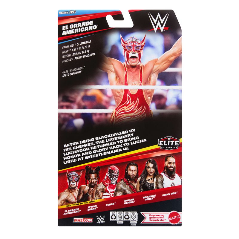 WWE Elite El Grande Americano Action Figure, Series #126, 6" Collectible