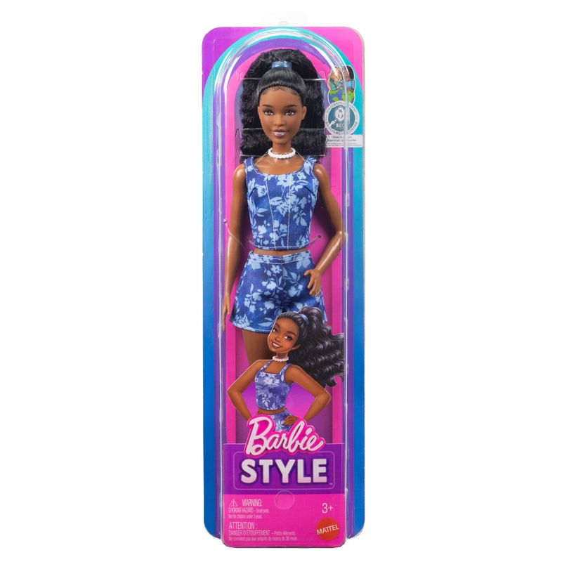 Barbie Fashionistas Style Doll #248 in Blue Floral Shorts