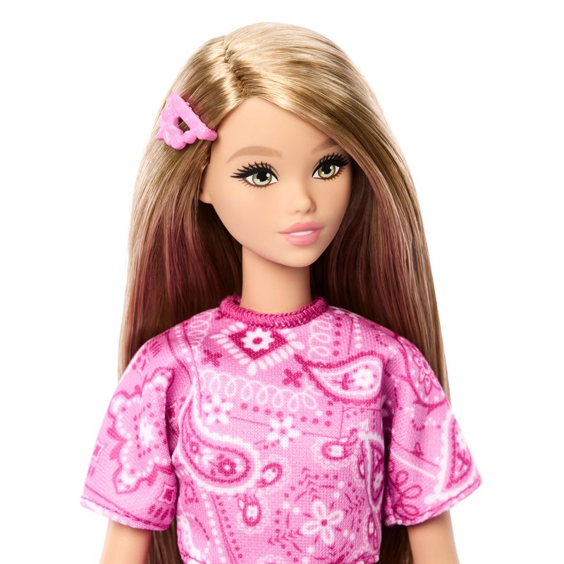 Barbie Fashionistas Style Doll #249 in Pink Paisley Skirt