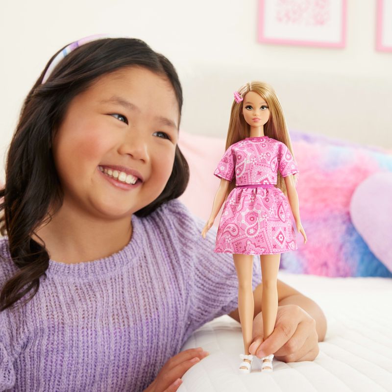 Barbie Fashionistas Style Doll #249 in Pink Paisley Skirt