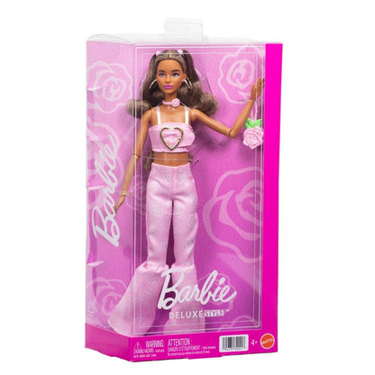 Barbie Deluxe Style Fashion Doll #12 in Pink Denim Crop Top