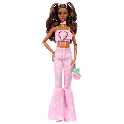 Barbie Deluxe Style Fashion Doll #12 in Pink Denim Crop Top