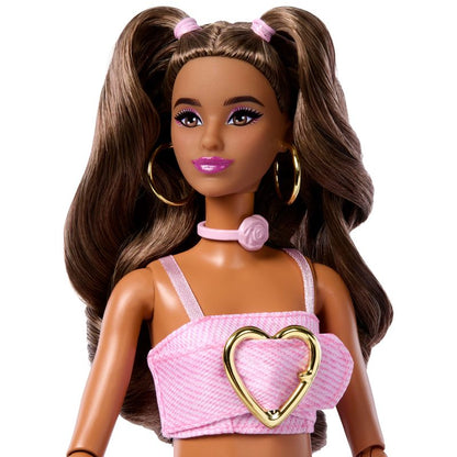 Barbie Deluxe Style Fashion Doll #12 in Pink Denim Crop Top