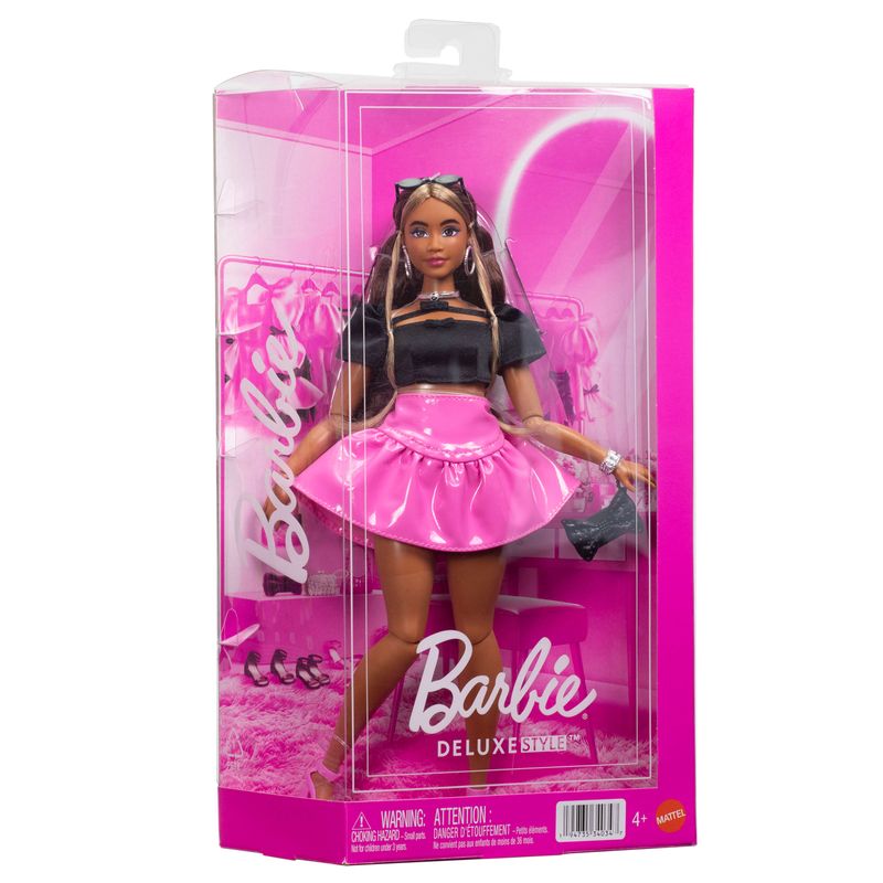 Barbie Deluxe Style Doll #16 in Glossy Pink Barbiecore Skirt