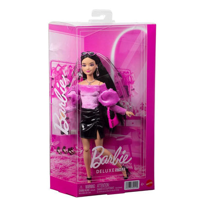 Barbie Deluxe Style Doll #13 in Pink Barbiecore Top with Glossy Mini Skirt