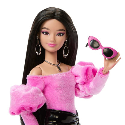 Barbie Deluxe Style Doll #13 in Pink Barbiecore Top with Glossy Mini Skirt