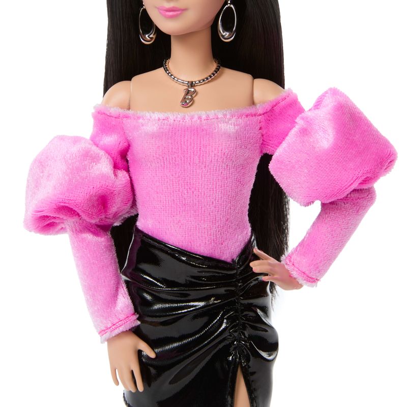 Barbie Deluxe Style Doll #13 in Pink Barbiecore Top with Glossy Mini Skirt