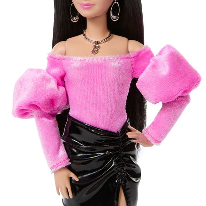 Barbie Deluxe Style Doll #13 in Pink Barbiecore Top with Glossy Mini Skirt