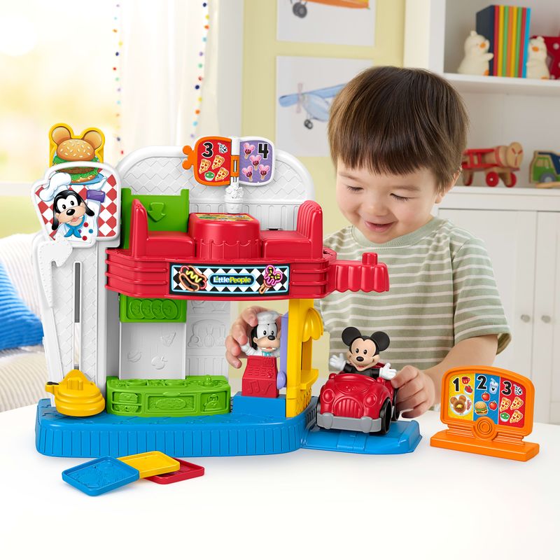 Fisher-Price Little People Disney Jr Mickey Mouse & Goofy’s Silly Sounds Diner