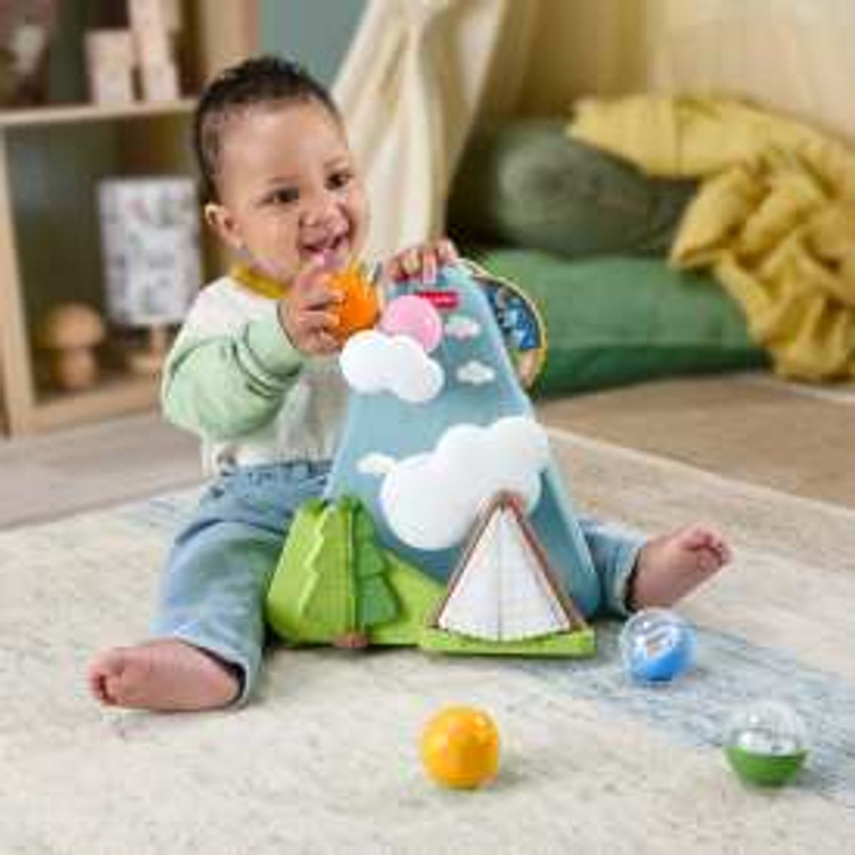 Fisher-Price Friendship Forest Ball Drop Mountain Developmental Activity Toy for Baby