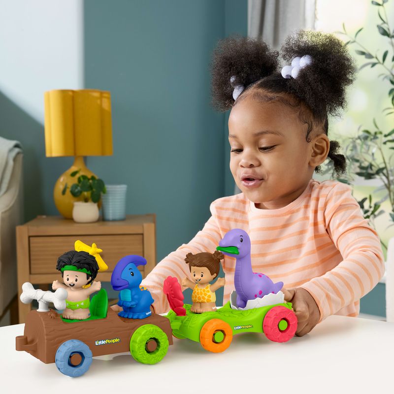 Fisher-Price Little People Dinosaur Parade Log Car & Figure Set