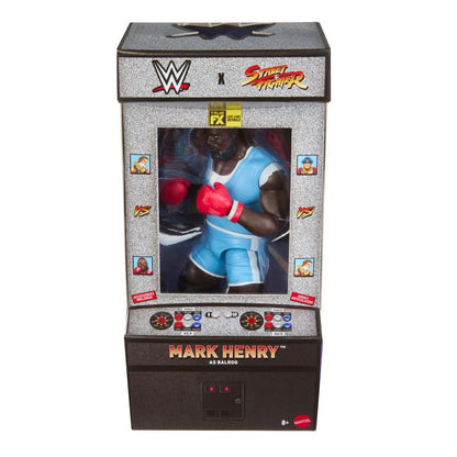 WWE x Street Fighter Mark Henry Action Figure & Accessories, 6" Collectible Balrog Mashup Set