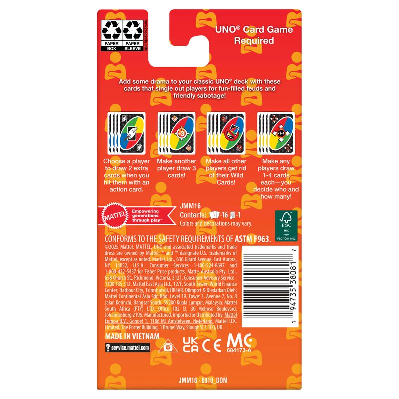 UNO Add-on Packs Card Game Frenemies Pack for Kids