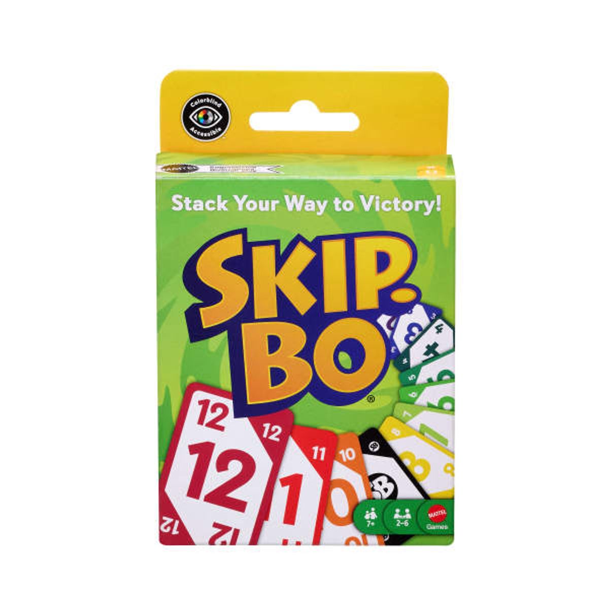 Skip-Bo Card Game for Kids, Adults & Families, Color Blind Accessible Deck