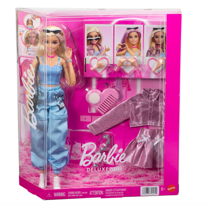 Barbie Deluxe Style Fashion Build Up Doll And Accessories