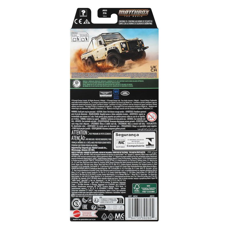 Matchbox The Movie Heroes 5-Pack, 1:64 Scale Toy Car, SUV, Motorcycle, Excavator & Helicopter