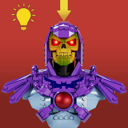 Mattel Brick Shop Masters of the Universe Skeletor Bust Collector Building Set (503 Pieces)
