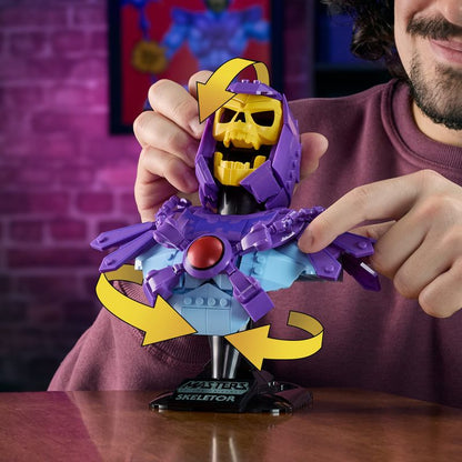 Mattel Brick Shop Masters of the Universe Skeletor Bust Collector Building Set (503 Pieces)