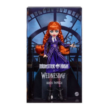 Monster High Wednesday Collectible Doll, Agnes DeMille with Purple Uniform and Accessories