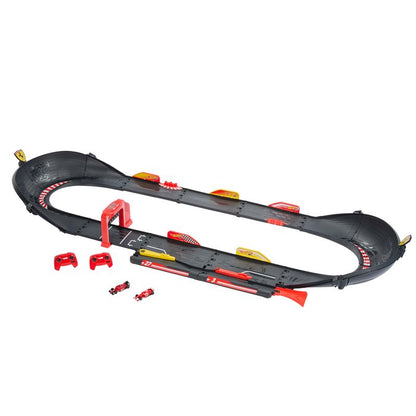 Hot Wheels Ferrari Legends Race Track Set with 2 Remote-Control Cars in 1:64 Scale
