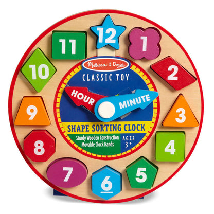 Melissa & Doug Wooden Shape Sorting Clock