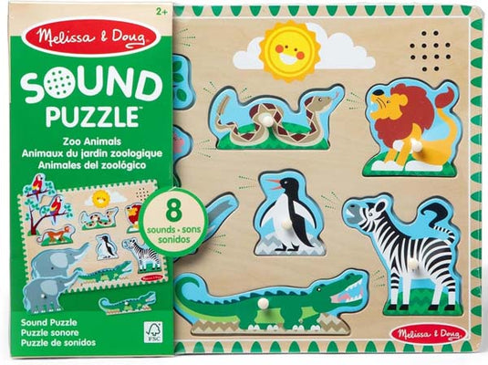Melissa & Doug Zoo Animals Sound Puzzle 8-pieces