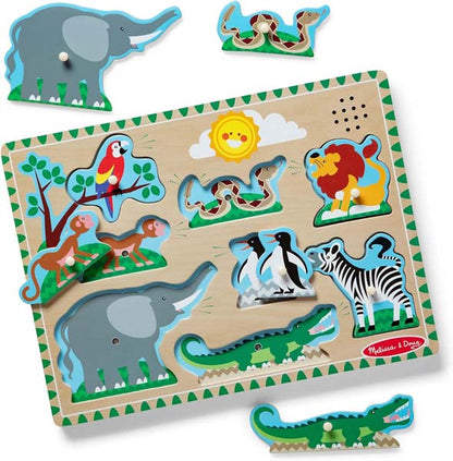 Melissa & Doug Zoo Animals Sound Puzzle 8-pieces