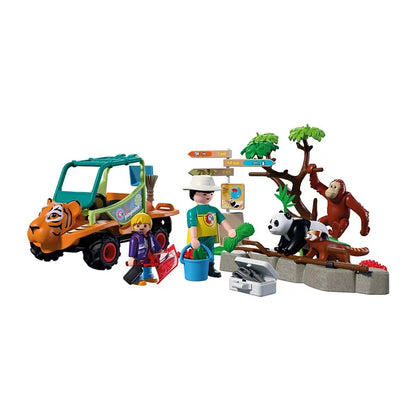Playmobil  Zoo Zookeeper With Vehicle