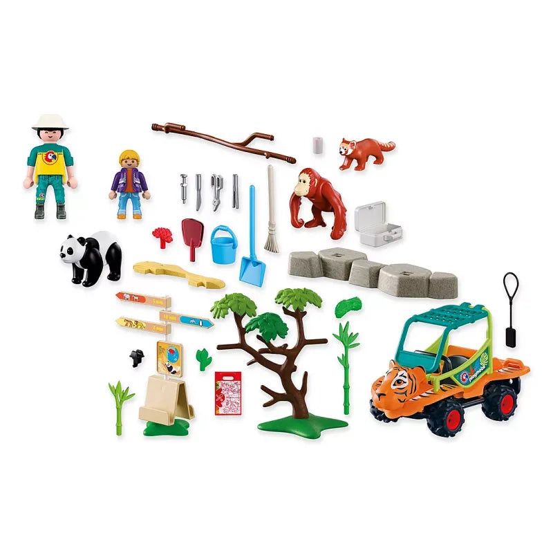 Playmobil  Zoo Zookeeper With Vehicle