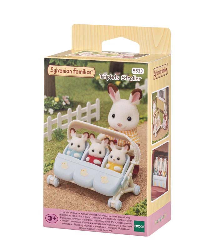 Sylvanian Familes Triplets Stroller