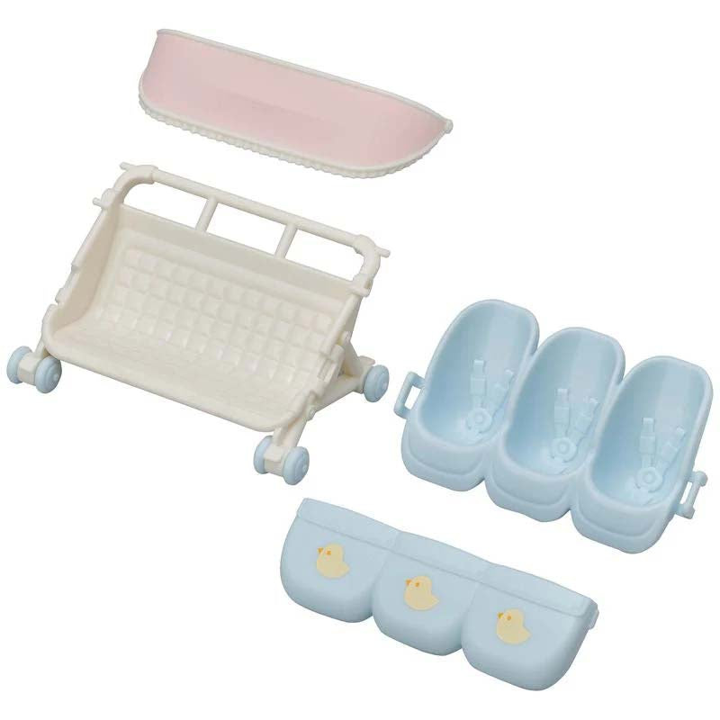 Sylvanian Familes Triplets Stroller