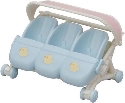 Sylvanian Familes Triplets Stroller
