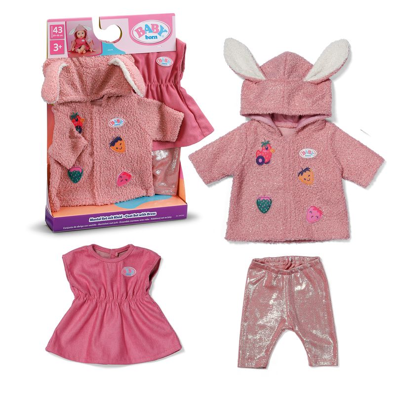 Baby Born Coat Set With Dress 43cm