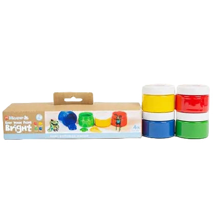 White Smoke Micador jR Easy Wash Paint - Brights, 60ml Tubs, 4 Pack Easter