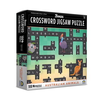 Crown 100 Pce Crossword Puzzle Australian Animals