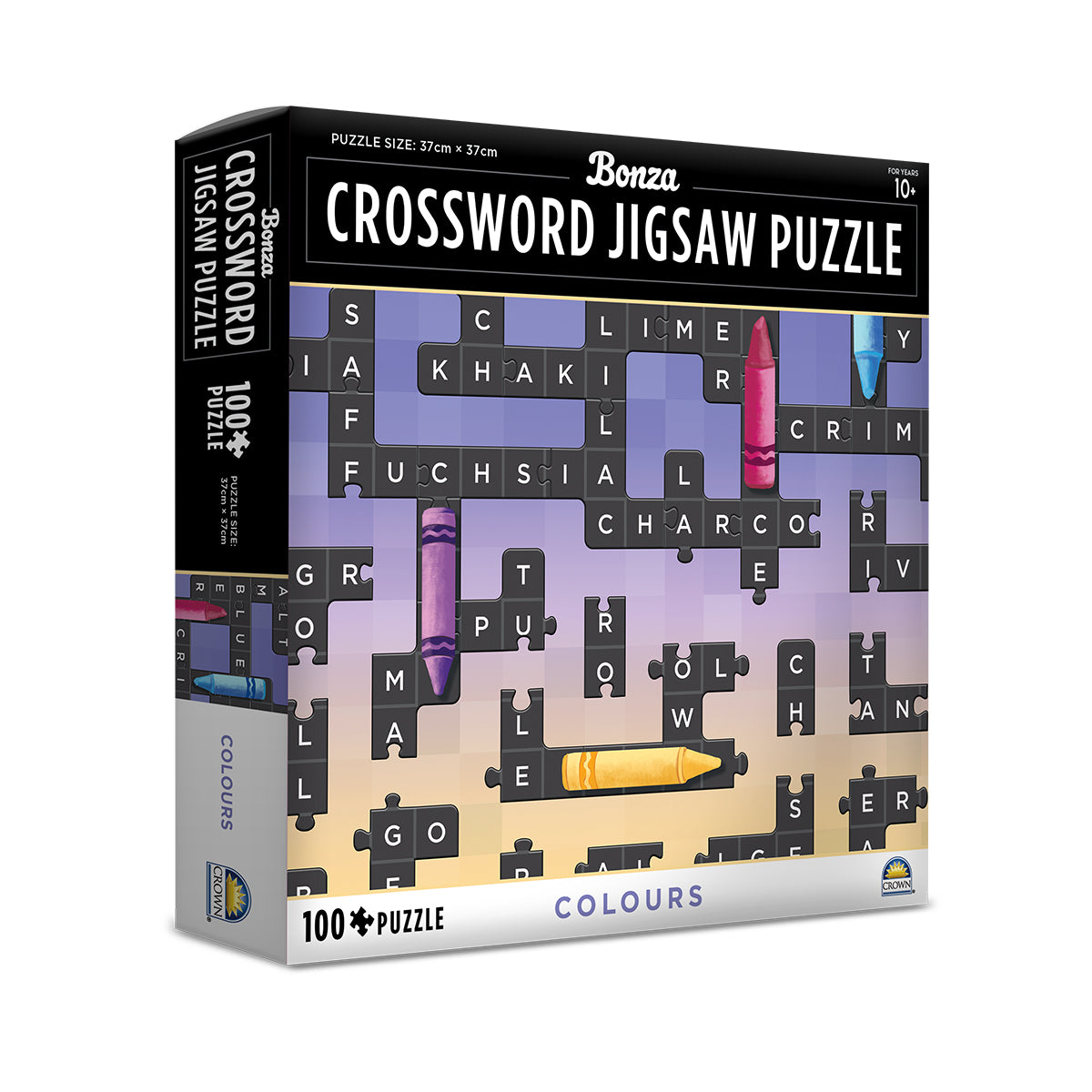 Crown 100 Pce Crossword Puzzle Colours