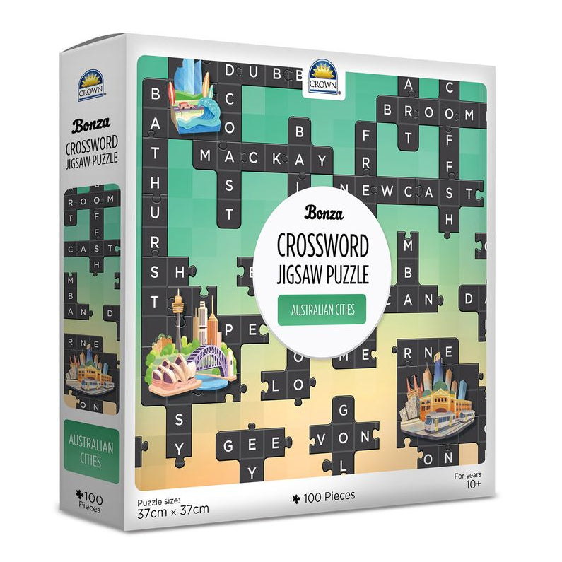 Crown 100 Pce Crossword Puzzle Australian Cities