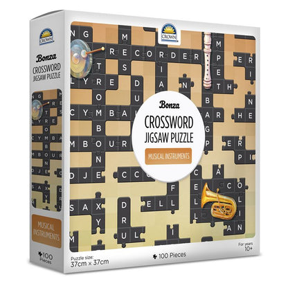 Crown 100 Pce Crossword Puzzle Musical Instruments