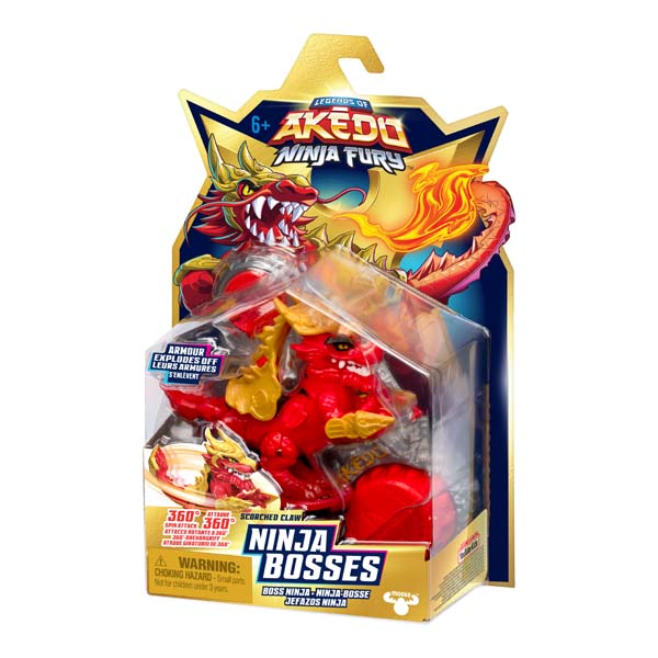 Akedo S7 W1 Ninja Fury Mega Ninja Bosses Scorched Claw