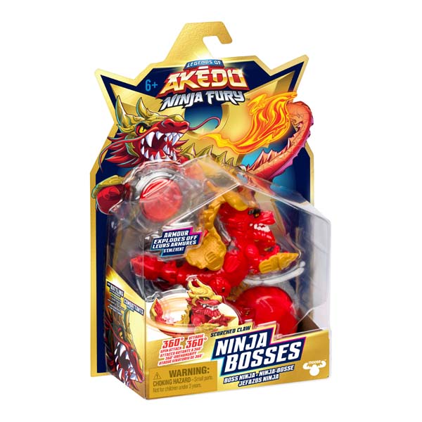 Akedo S7 W1 Ninja Fury Mega Ninja Bosses Scorched Claw
