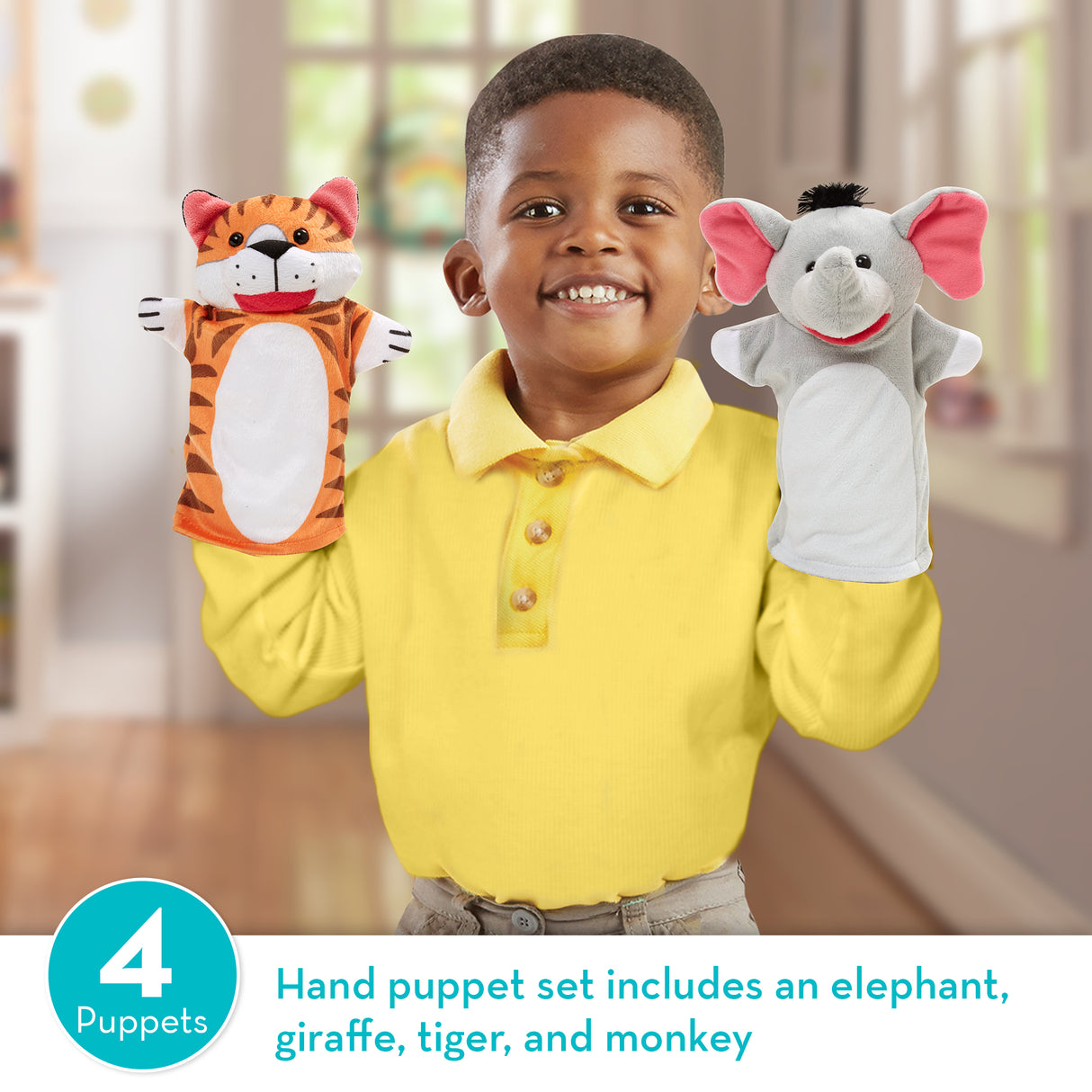 Melissa & Doug Hand Puppets - Zoo Friends