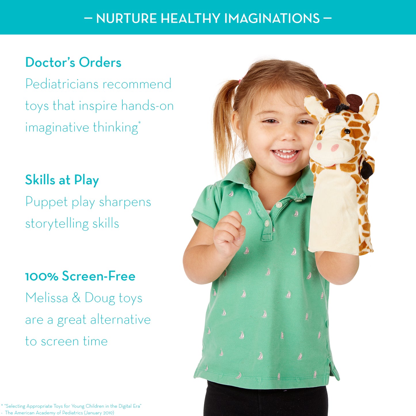 Melissa & Doug Hand Puppets - Zoo Friends