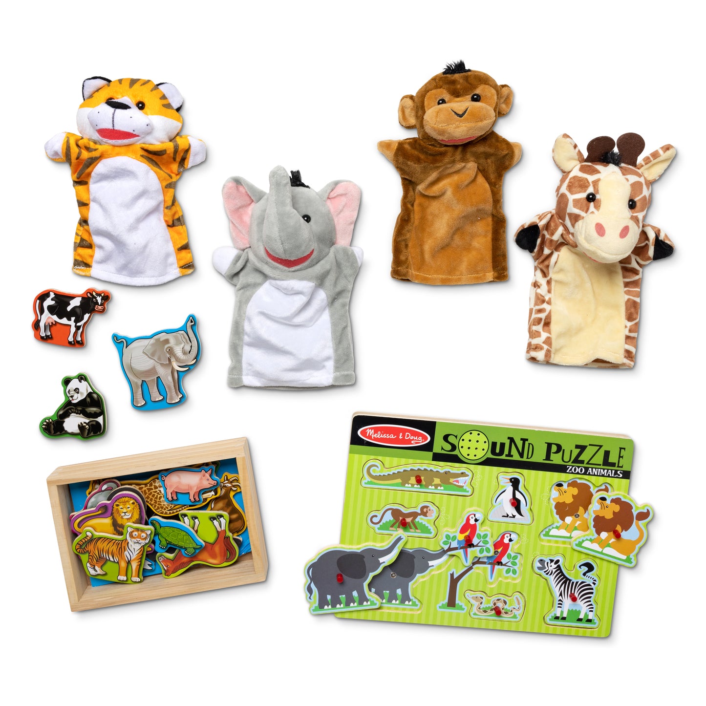 Melissa & Doug Hand Puppets - Zoo Friends