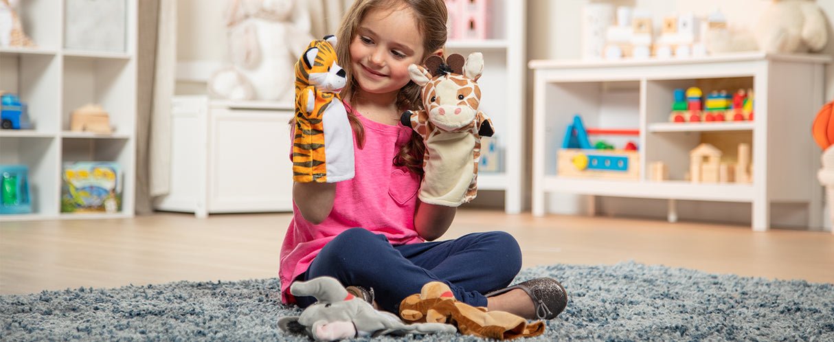 Melissa & Doug Hand Puppets - Zoo Friends