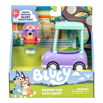 Bluey Basic Vehicle & Figure Granny Car With Janet