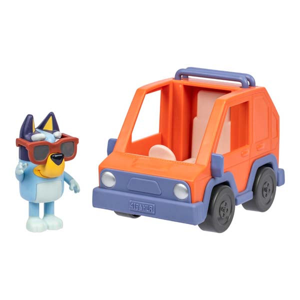 Bluey Basic Vehicle & Figure Mini 4Wd With Bluey