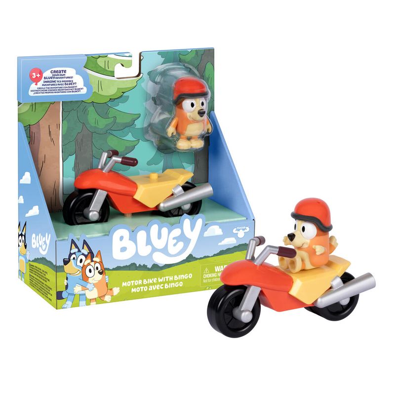 Bluey S2 Basic Vehicle & Figure Motorbike With Bingo