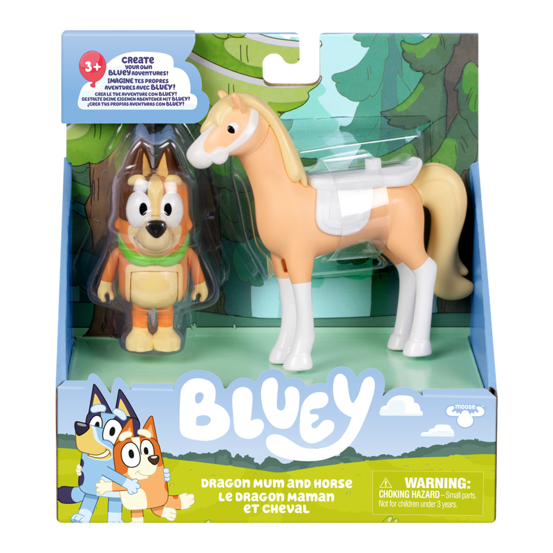 Bluey S2 Basic Vehicle & Figure Dragon Mum And Horse