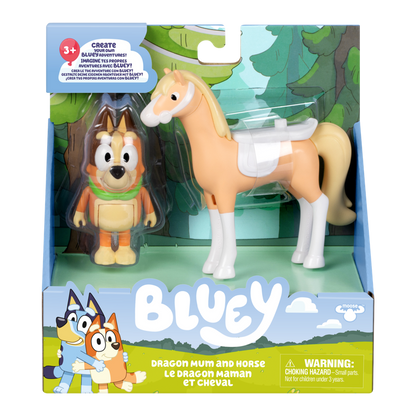 Bluey S2 Basic Vehicle & Figure Dragon Mum And Horse