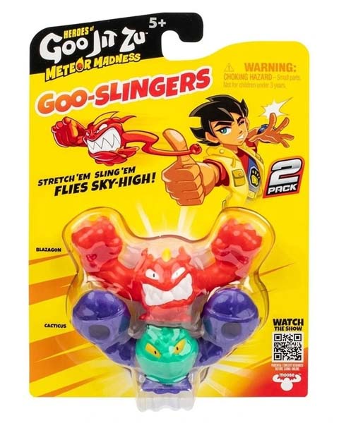 Heroes Of Goo Jit Zu Meteor Madness Goo Slingers 2Pk Blazagon & Cacticus